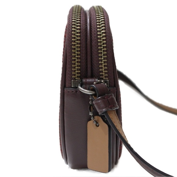 The COACH LEGACY Jacquard/Leather Pouch Crossbody Purse - Picture 4 of 11